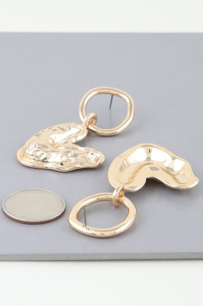 Hammered Boomerang Earrings