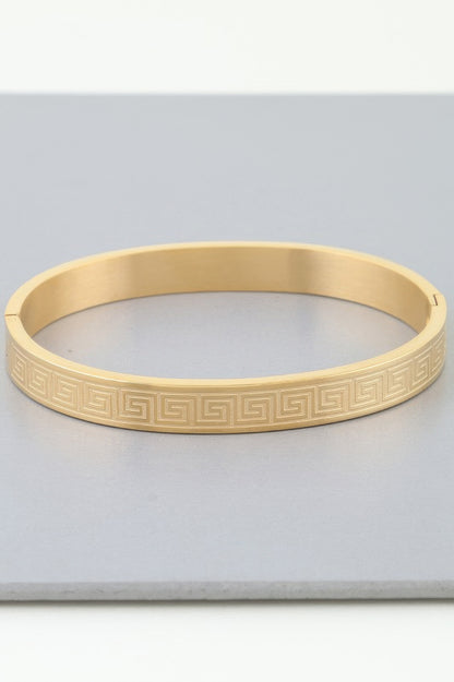 Aztec Maze Engraved Bracelet