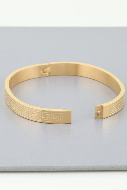 Aztec Maze Engraved Bracelet