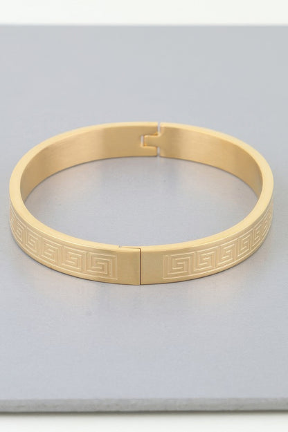 Aztec Maze Engraved Bracelet