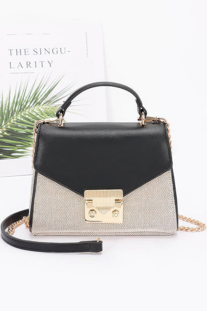 Canvas Top Handle Flap Bag