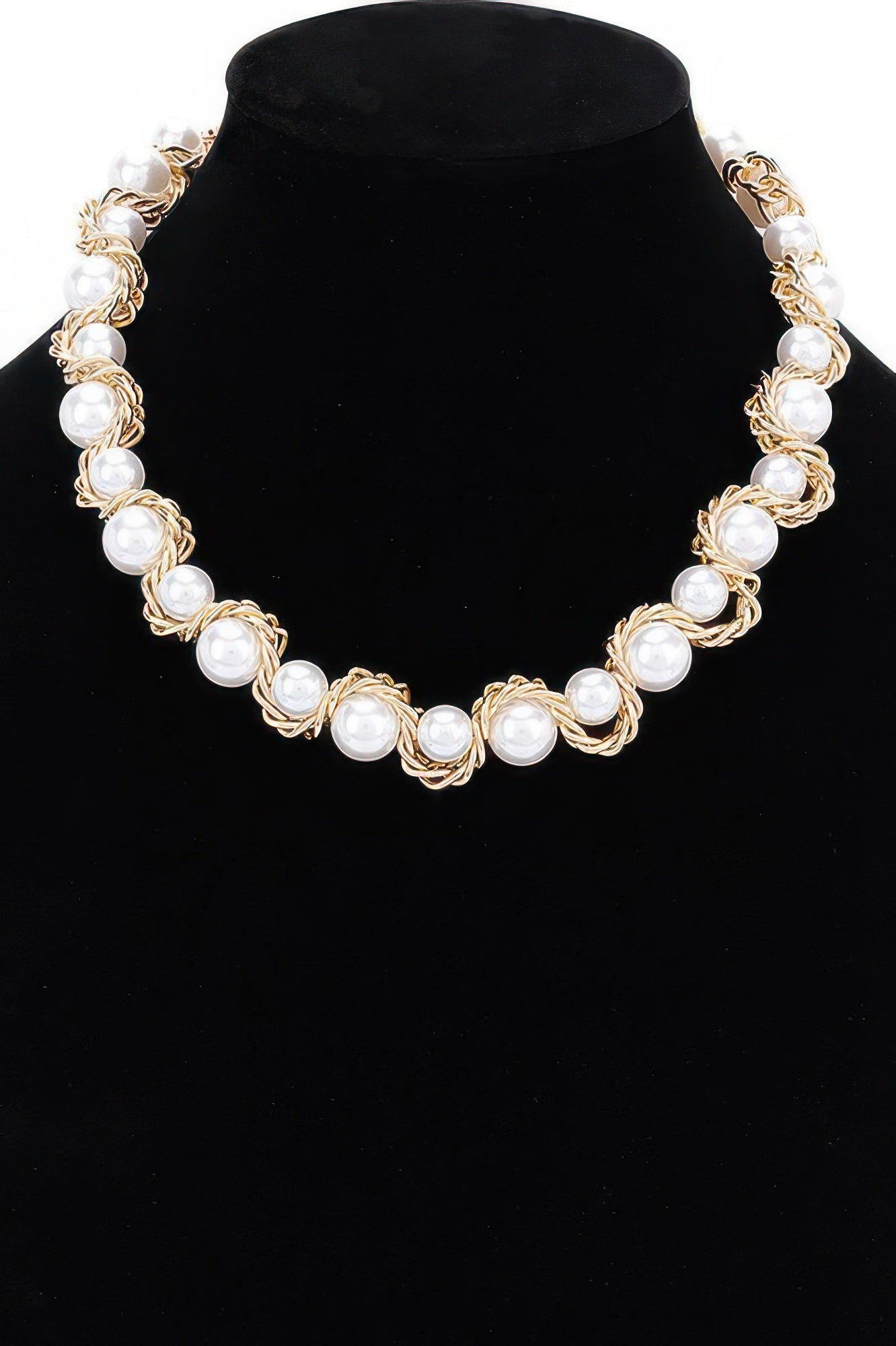 Faux Pearl Chain Necklace