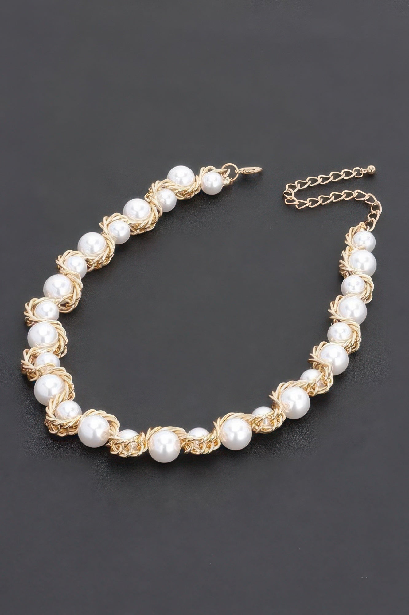 Faux Pearl Chain Necklace