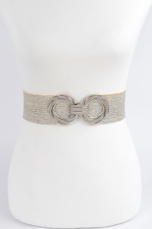 Double Metal Buckle Elastic Belt