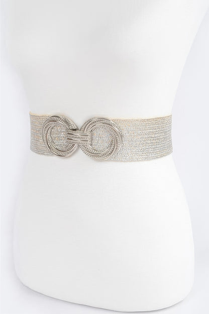Double Metal Buckle Elastic Belt