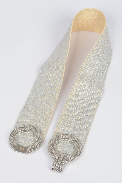 Double Metal Buckle Elastic Belt