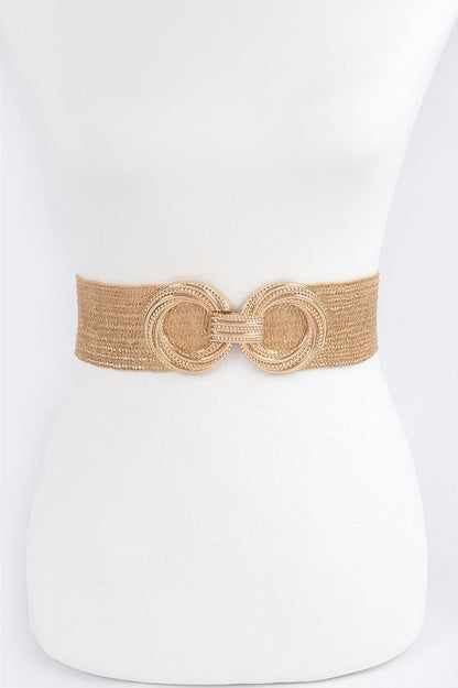 Double Metal Buckle Elastic Belt
