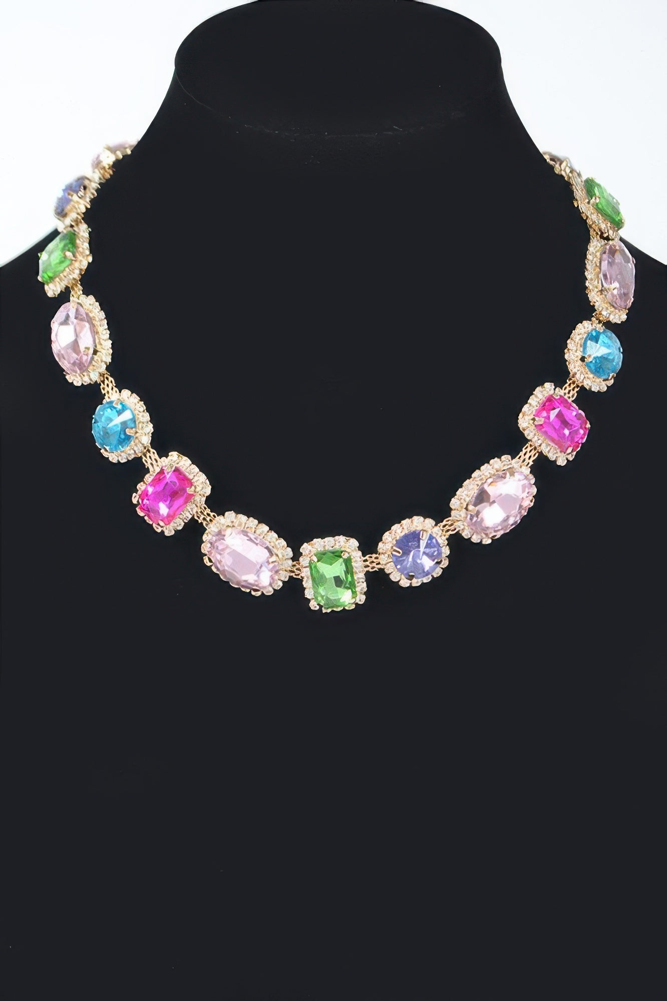 Multi Shape Stone Necklace