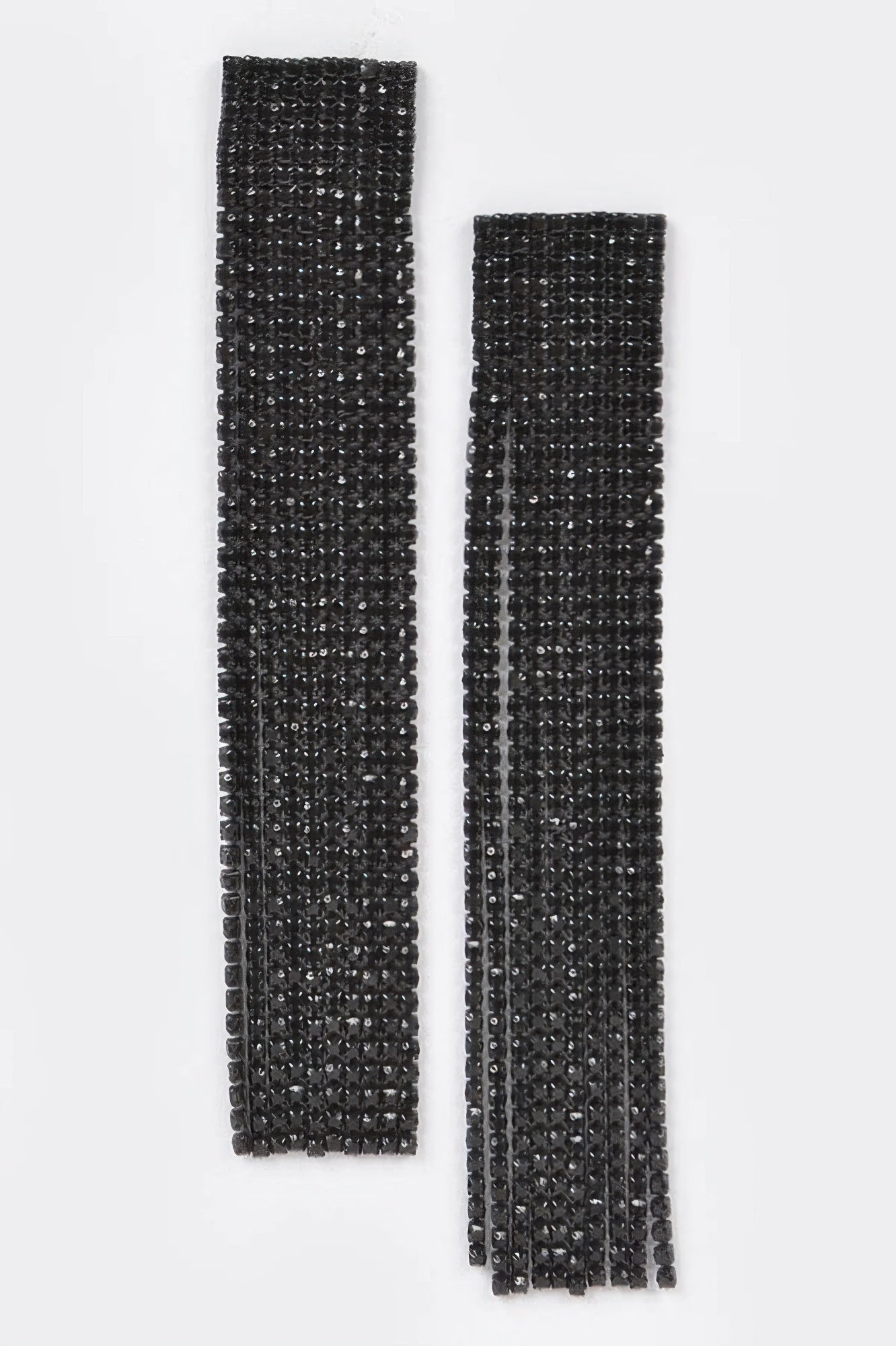 Rhinestone Curtain Drop Earrings