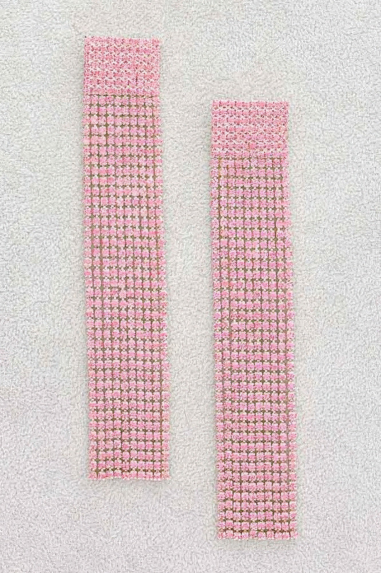 Rhinestone Curtain Drop Earrings