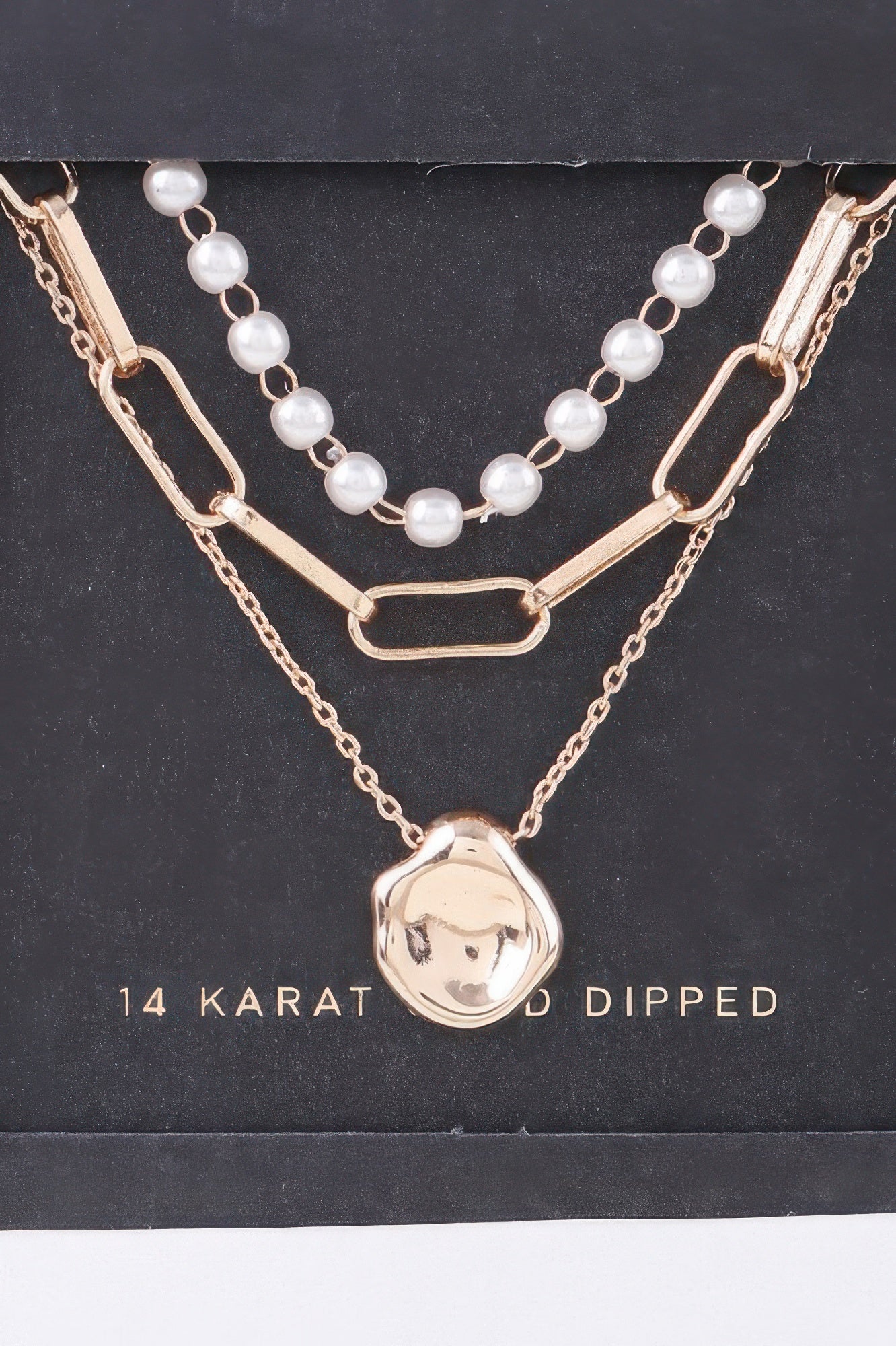 Multi Pendant Link Chain Necklace