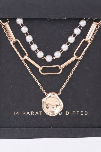 Multi Pendant Link Chain Necklace