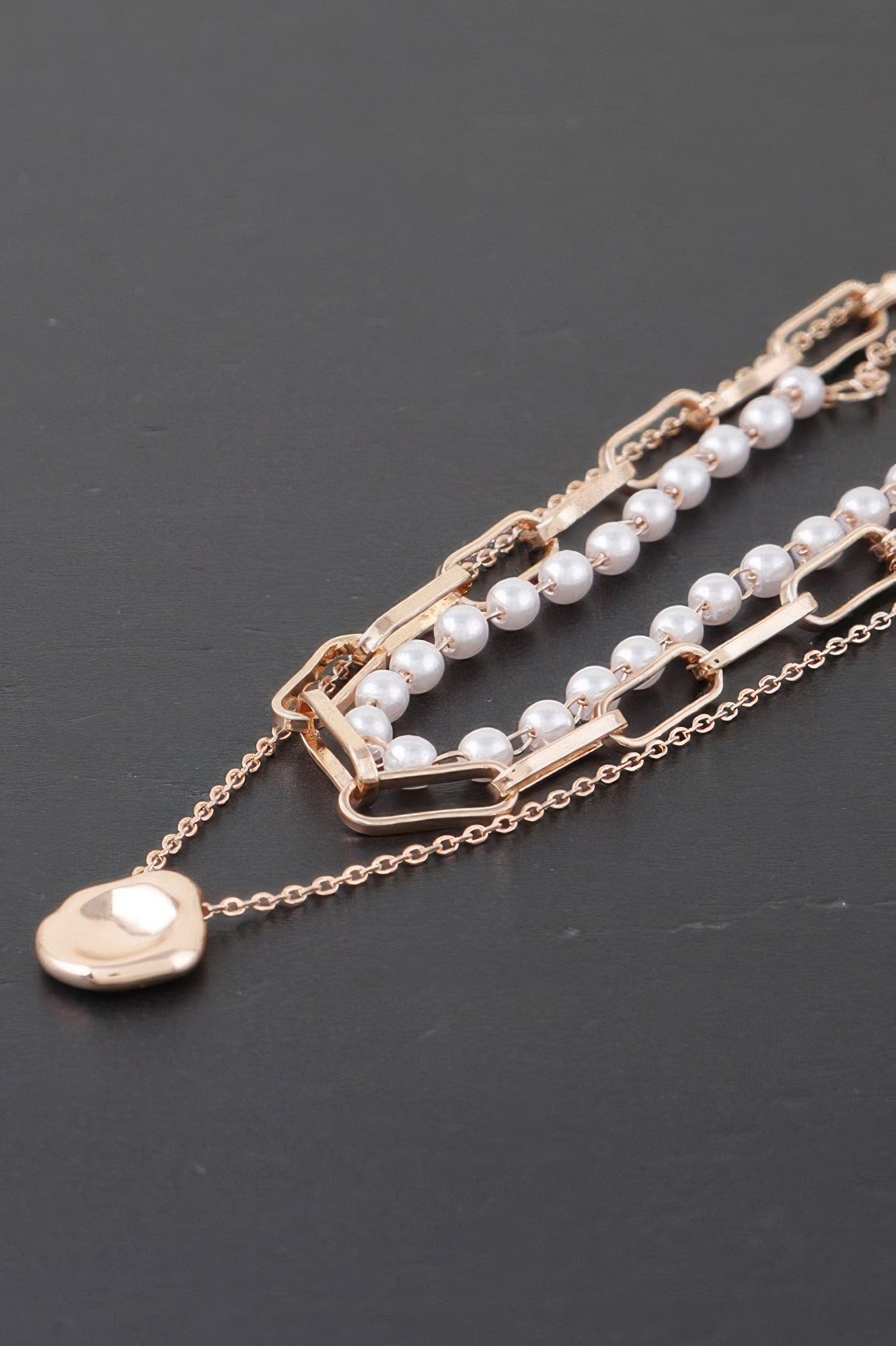 Multi Pendant Link Chain Necklace