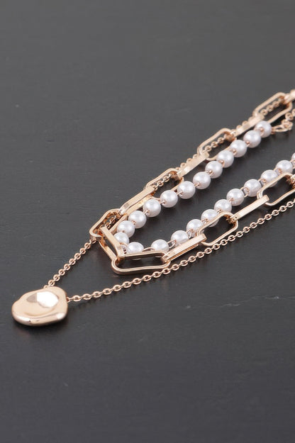 Multi Pendant Link Chain Necklace