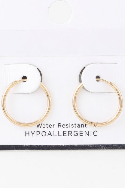 Classic Shiny Hoop Earrings