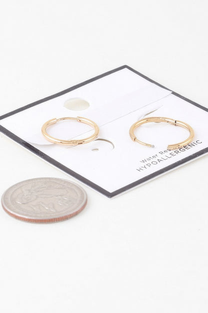 Classic Shiny Hoop Earrings