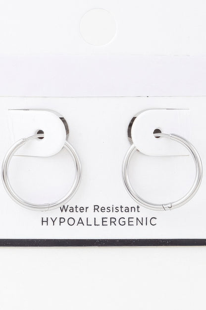 Classic Shiny Hoop Earrings