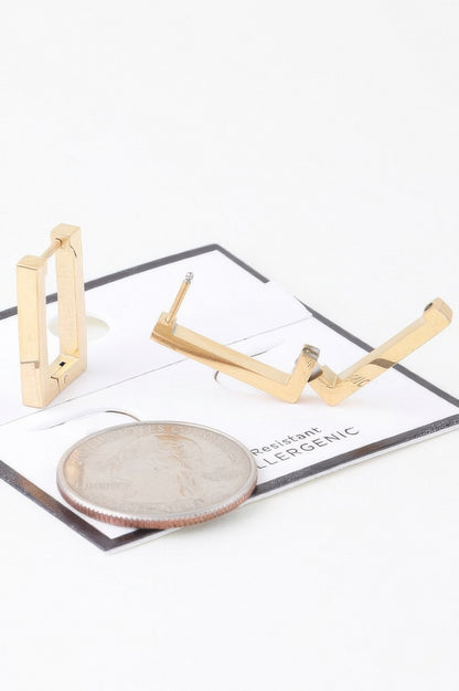 Delicate Frame Hoop Earrings