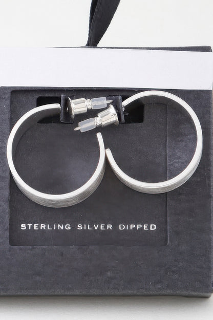 Crosshatched Wide Hoop Earrings