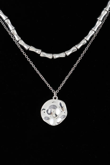 Hammered Plate Chain Necklace