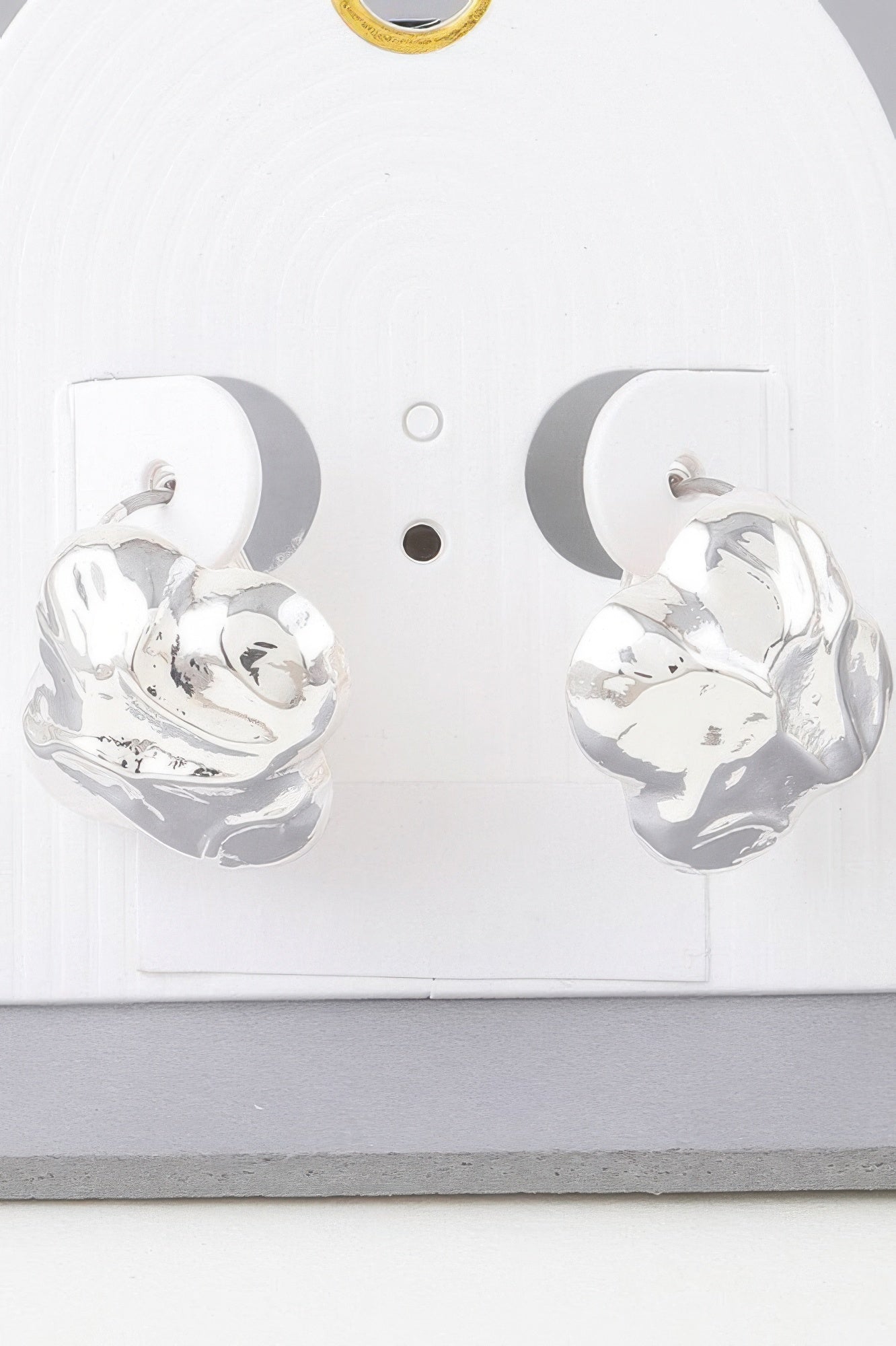 Hammered Clover Stud Earrings