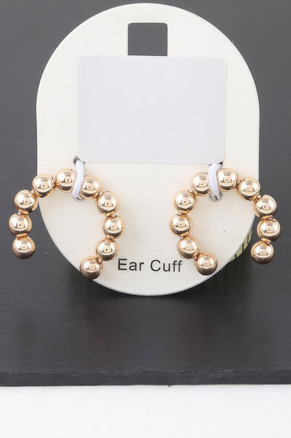 Shiny Beaded Hoop Earrings
