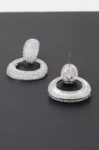 Bejeweled Hoop Drop Earrings