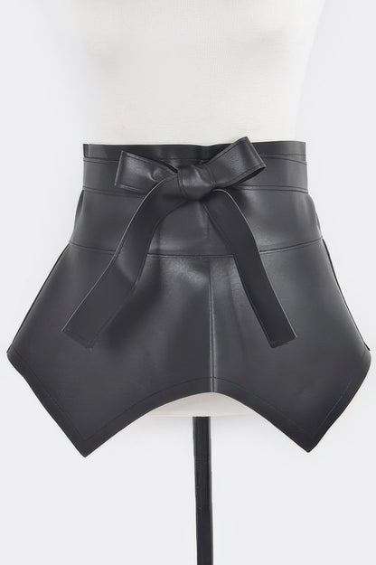 Faux Leather Skirt Belt
