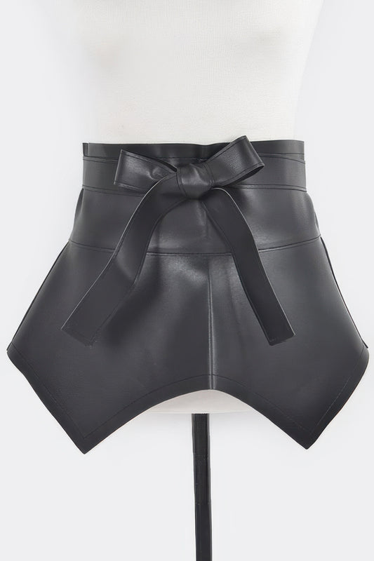 Faux Leather Skirt Belt