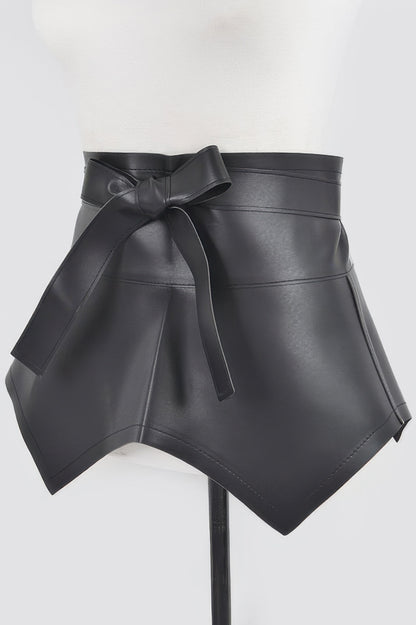 Faux Leather Skirt Belt