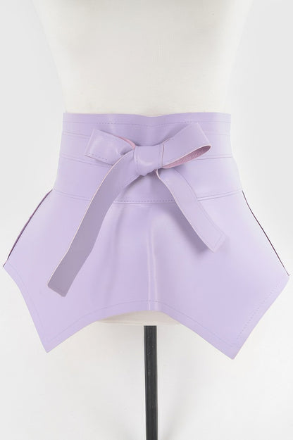 Faux Leather Skirt Belt