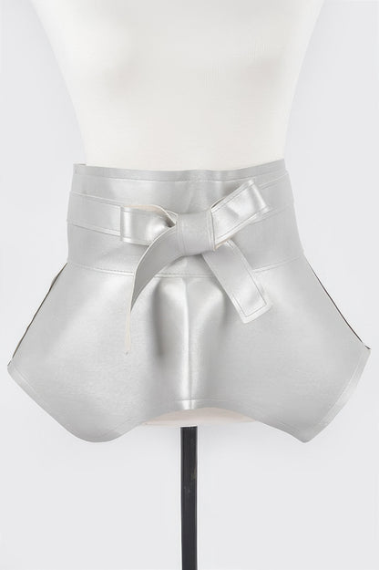 Faux Leather Skirt Belt
