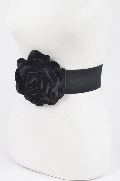 Delicate Beautiful Flower Plus Size Elastic Belt
