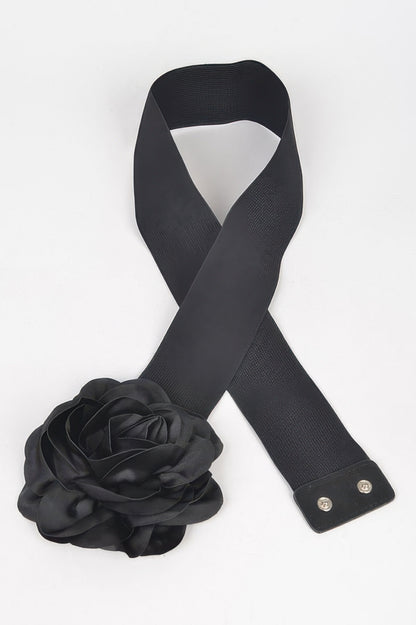 Delicate Beautiful Flower Plus Size Elastic Belt