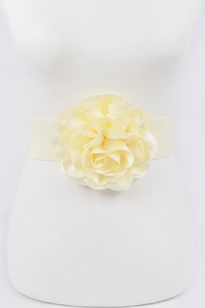Delicate Beautiful Flower Plus Size Elastic Belt