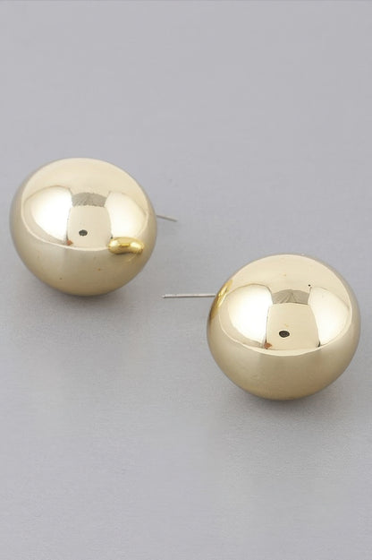 Bulky Shiny Teardrop Earrings