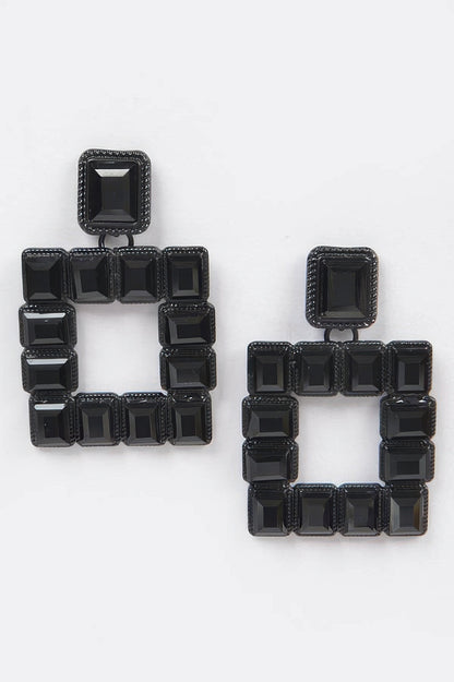 Rhinestone Square Earring