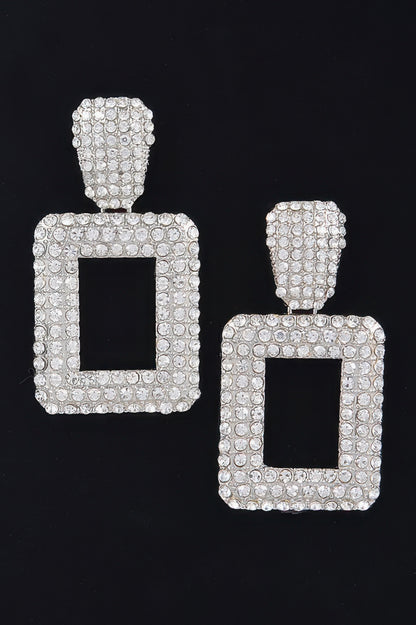 Rectangular Chain Drop Earrings