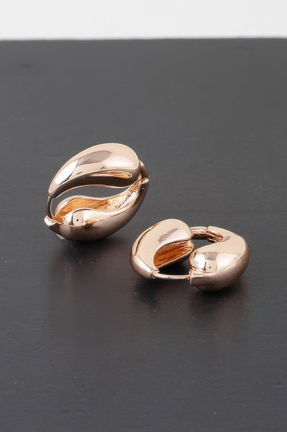Shiny Yin N Yang Hoop Earrings