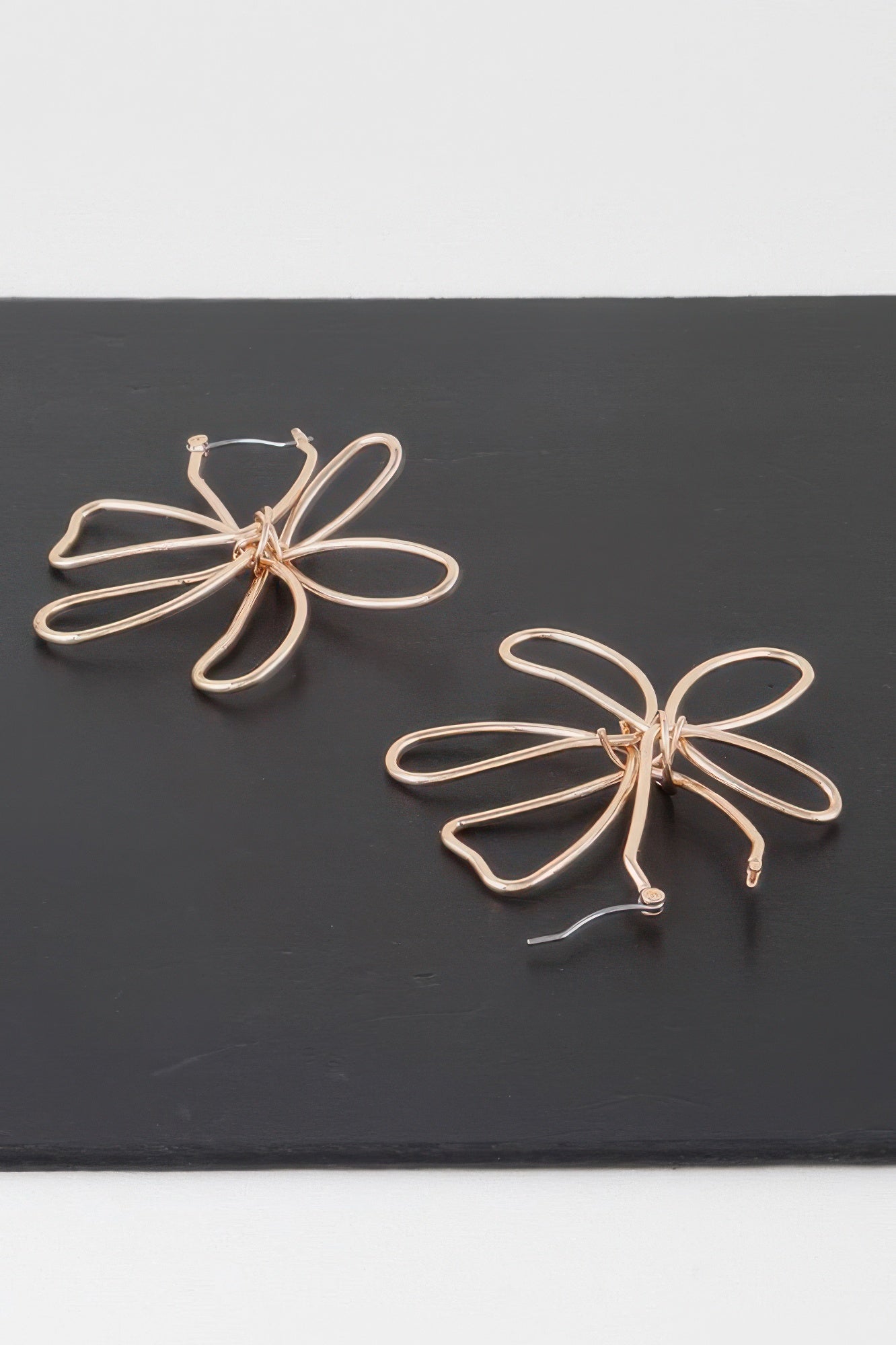 Metal Doodle Flower Earrings