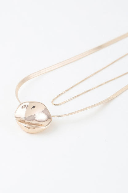 Reflection Plate Snake Chain Necklace