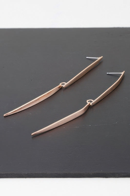 Modern Twin Blade Drop Earrings