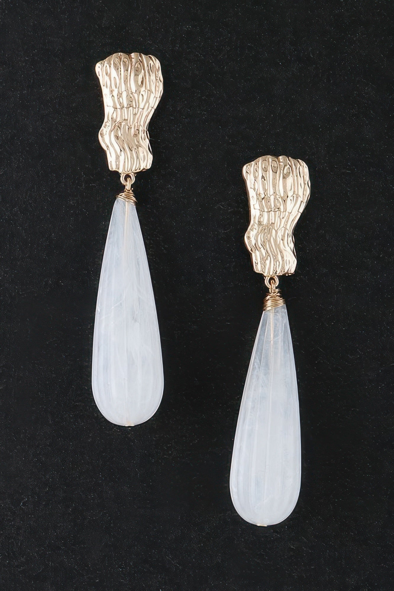 White Stone Elegance Earrings