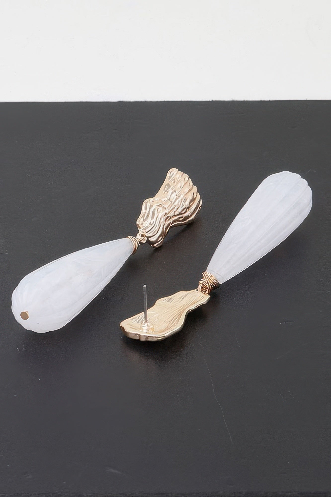White Stone Elegance Earrings
