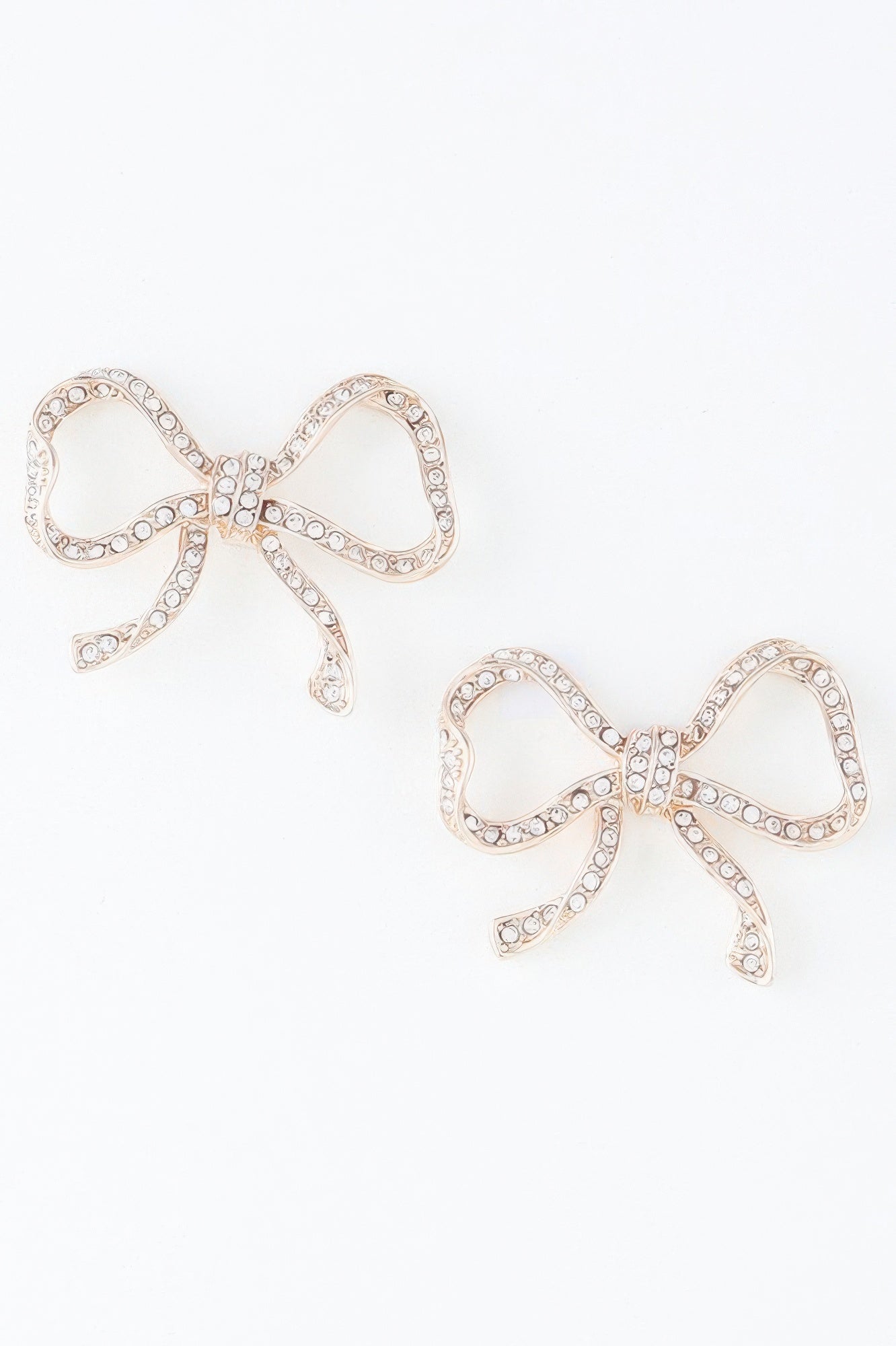 Rhinestone Bow Earrings