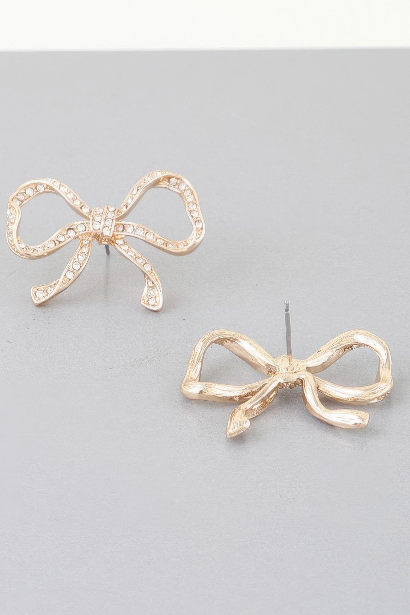 Rhinestone Bow Earrings