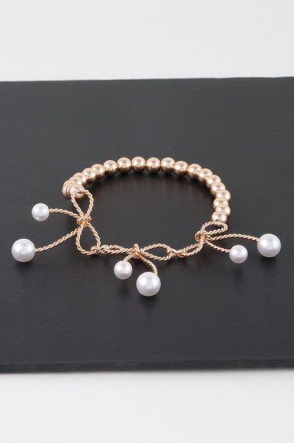 Faux Pearl Bloom Bracelet