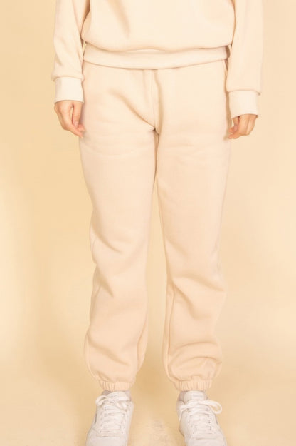 Poly Fleece Elastic Waist Joggers