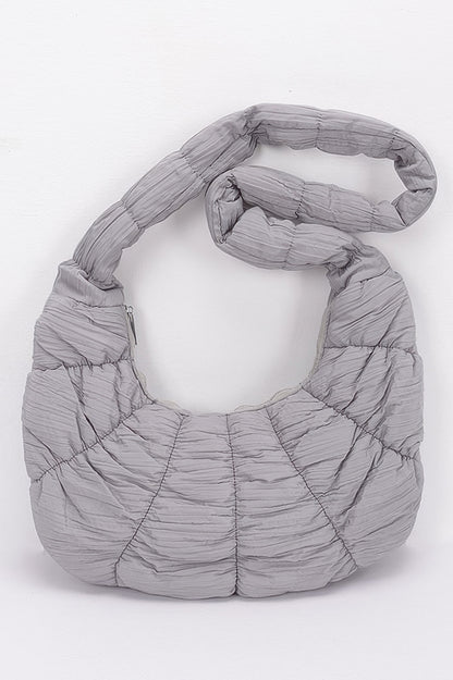 Quilted Nylon Padded Crossbody Bag