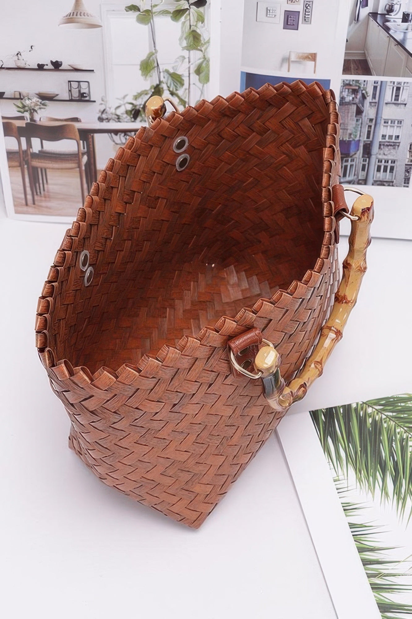 Pvc Braided Top Handle Bag